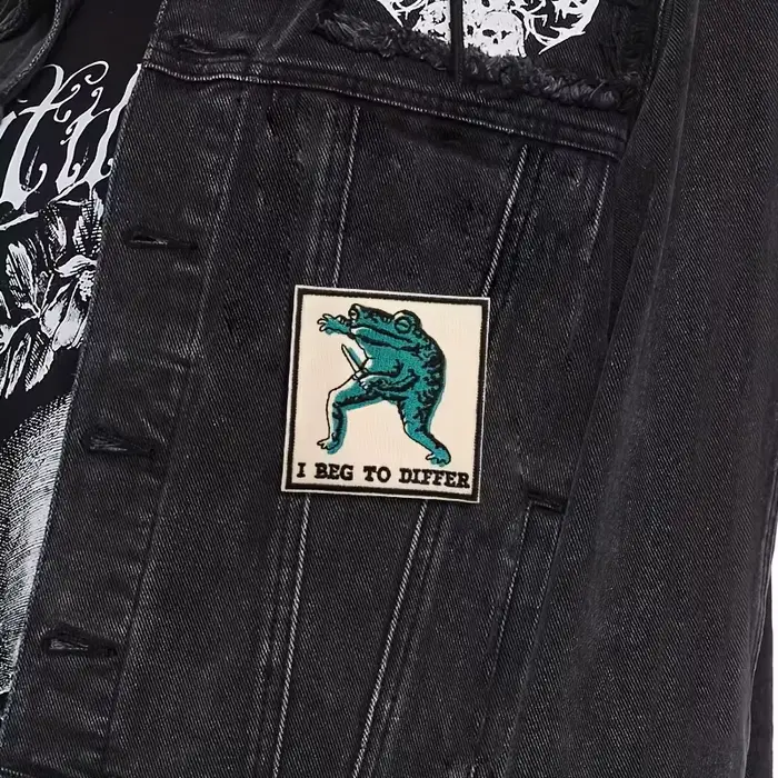 Patch brodé I Beg To Different, 1 pièce, Badge d'avertissement humoristique, cadeau pour vêtements,