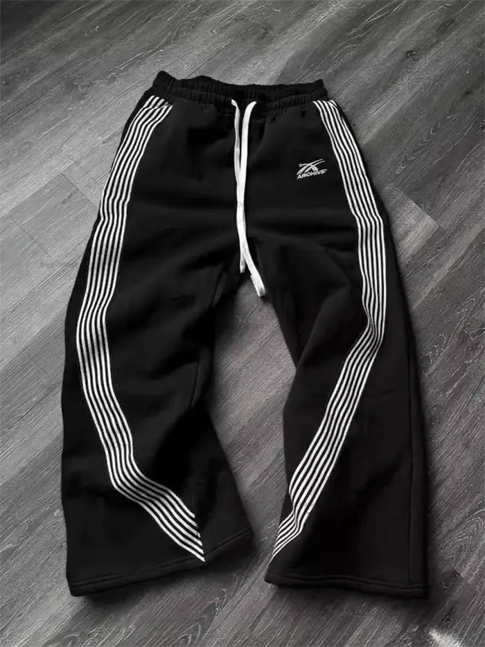 Y2k gris pantalons décontractés Vintage fonctionnel tactique hommes femmes Premium Jogging pantalon 