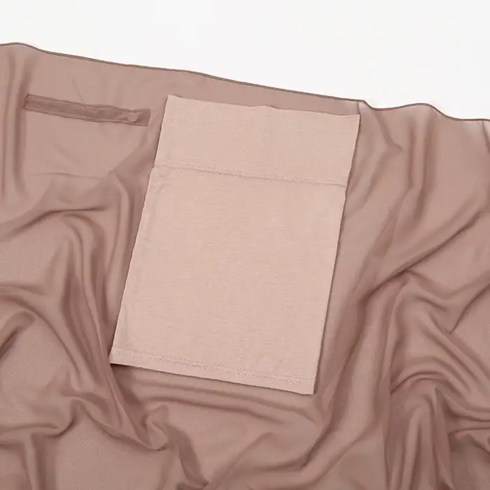 Hijab instantané en mousseline de soie avec boucle magnétique, couleur unie, écharpe musulmane pour 