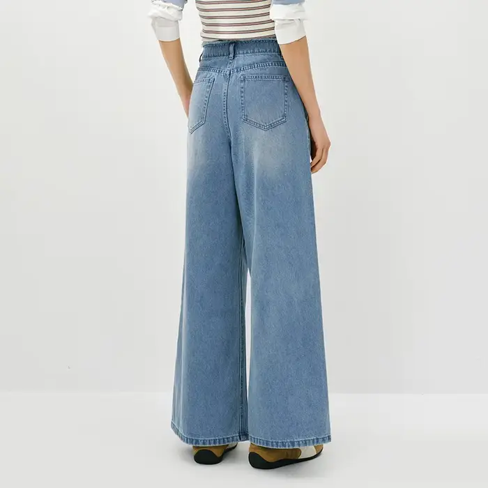 Semir – jean élégant pour femmes, ourlet brut, taille haute, jambes larges, longueur au sol, pantalo