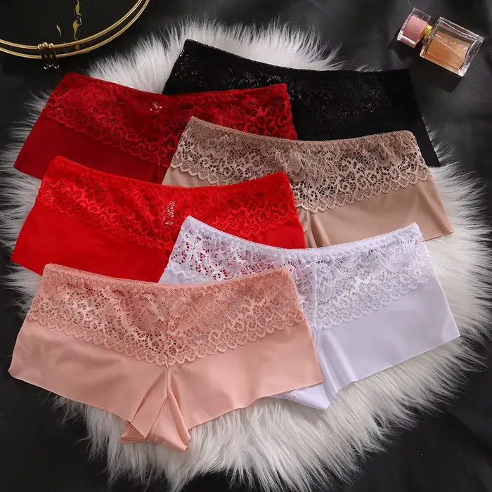 Dámské sexy krajkové boxerky s leopardím vzorem