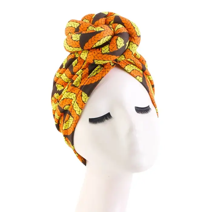 Chapeau Turban extensible à grande fleur pour femmes, imprimé africain, couvre-chef, couvre-chef de