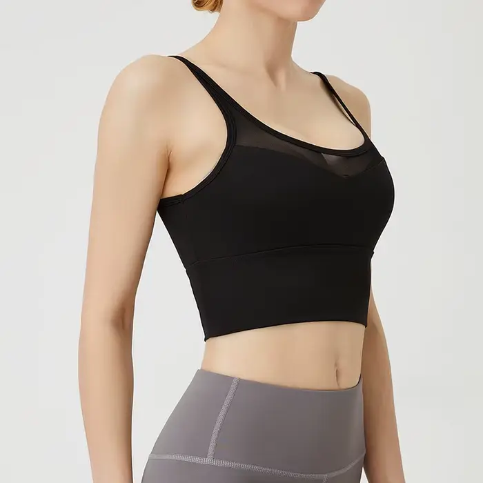 Soutien-gorge de sport en maille antichoc pour femme, séchage rapide, course à pied, fitness, yoga, 