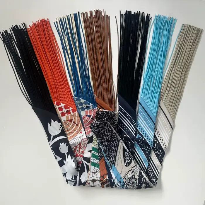 Écharpe à pampilles imprimé noix de cajou pour femmes, 130x5cm, ruban décoratif en soie sergé toutes