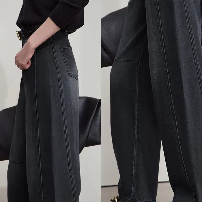 Jean décontracté Amii pour femme, nouvelle collection Printemps 2025, pantalon minimaliste rétro pol
