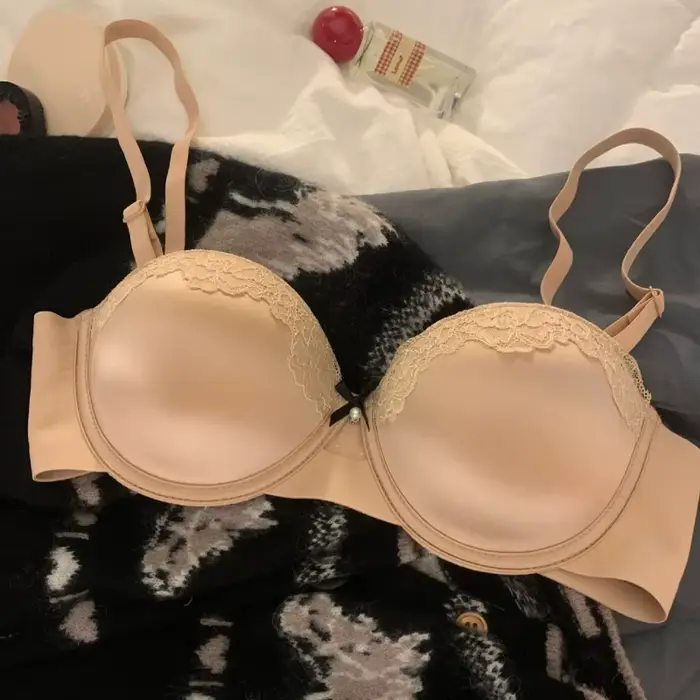 Sexy krajková podprsenka s leopardím potiskem pro ženy, nový francouzský styl, push-up efekt s vylepšeným a zesíleným designem