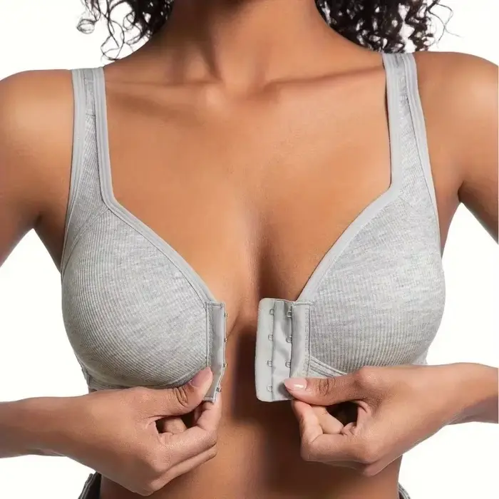 Soutien-gorge femme polyester sans couture fermeture avant trois quarts tasse confort longue durée usage quotidien occasions spéciales