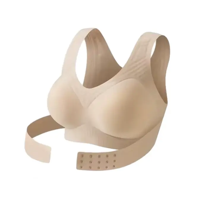 Soutien-gorge correcteur de posture pour femmes, fermeture avant, sans armatures, rembourré, couvran