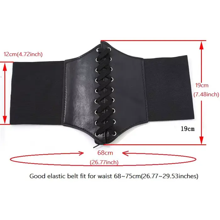 Corsets pour femmes, ceinture large, style gothique, amincissant, effet ventre plat, corset blanc, élastique, taille haute, ceintures noires en similicuir, Korsett