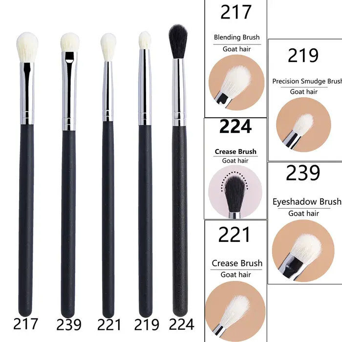 Pinceaux de maquillage pour fard à paupières, ombre à paupières plate, pinceaux de mélange de plis, 