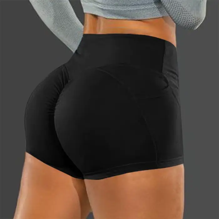 Bezešvé fitness šortky s vysokým pasem