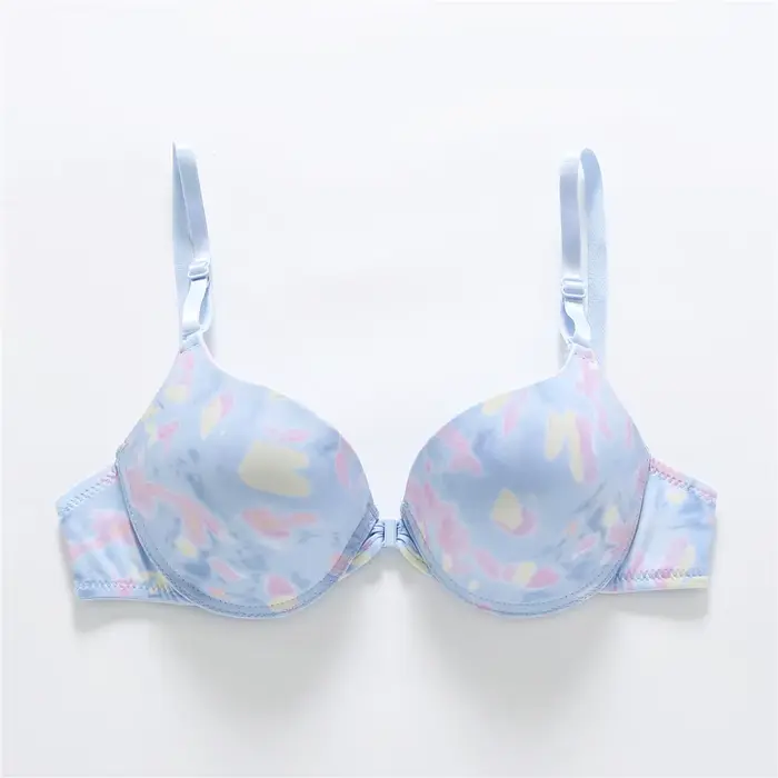 Soutien-gorge froncé pour femmes, fermeture frontale, décolleté en V profond, à armatures, Lingerie 