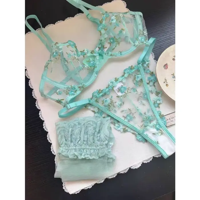 Sous-podeste sexy en dentelle transparente avec broderie florale pour femmes, grande taille, anti-pendaison, confort quotidien