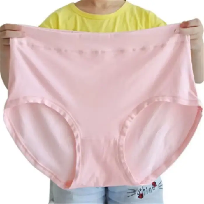 Velké velikosti ženy kalhotky mazání extra velké mléko hedvábí trojúhelník spodní prádlo hlava žena matka středního věku spodní prádlo 150kg