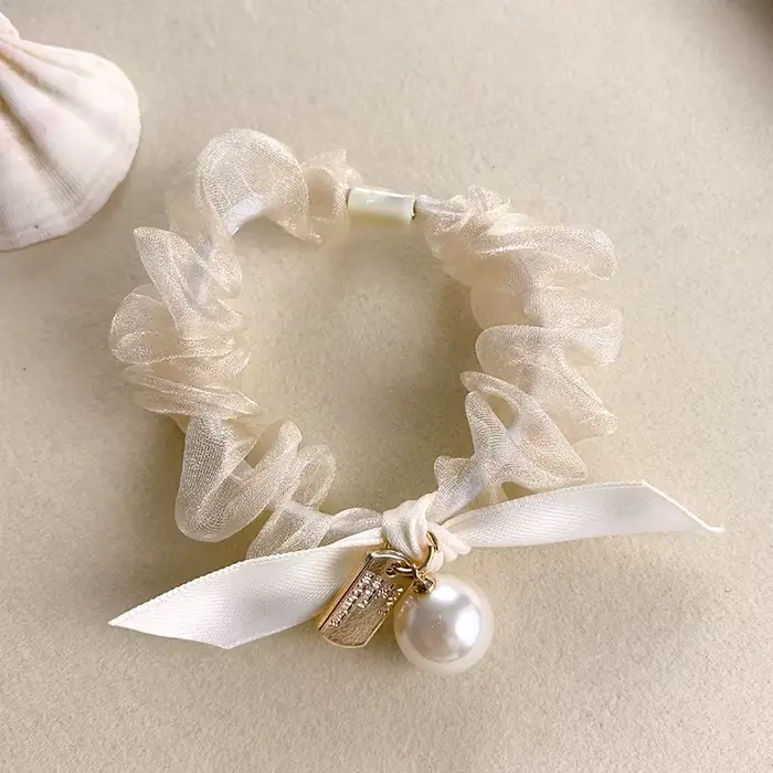 Anneaux de cheveux à nœud doux de Style coréen, 5 pièces, attaches de cheveux simples à haute élasti