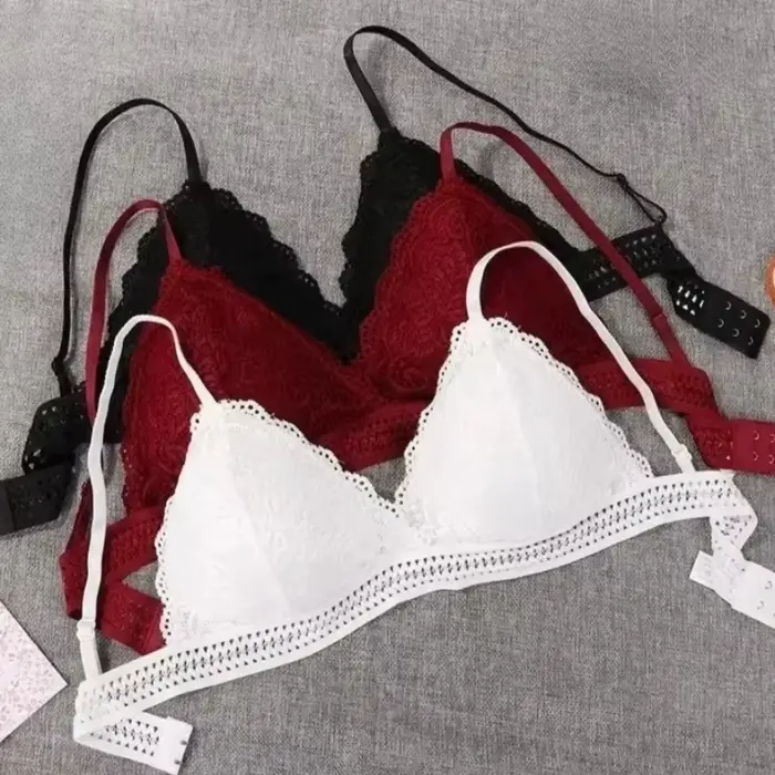 Bezešvá bavlna a polyester pletená podprsenka s krajkou dekorace pro ženy styl sexy push-up zvláštní příležitosti