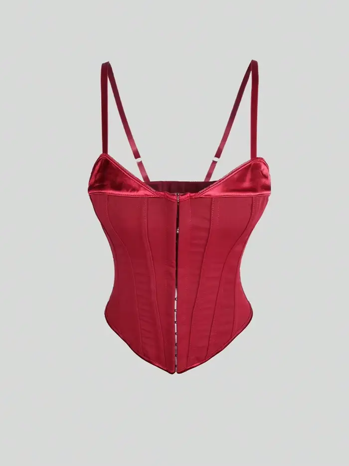 Soutien-gorge gainant sans bretelles, gaine amincissante à nouer dans le dos, design à boutons sur le devant, bretelles réglables, lingerie sexy, pour la boîte de nuit