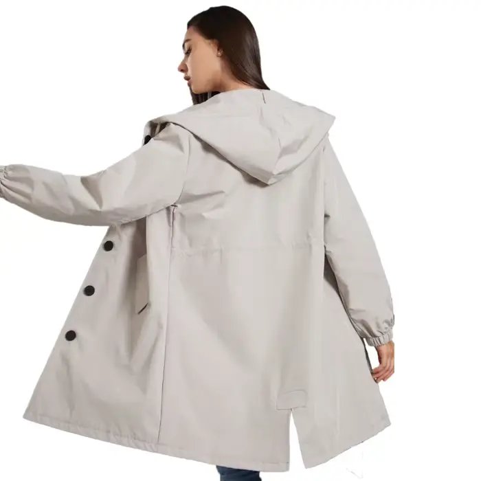 Fahsyee imperméable femmes, veste de pluie imperméable imperméable à capuche coupe-vent extérieur lo