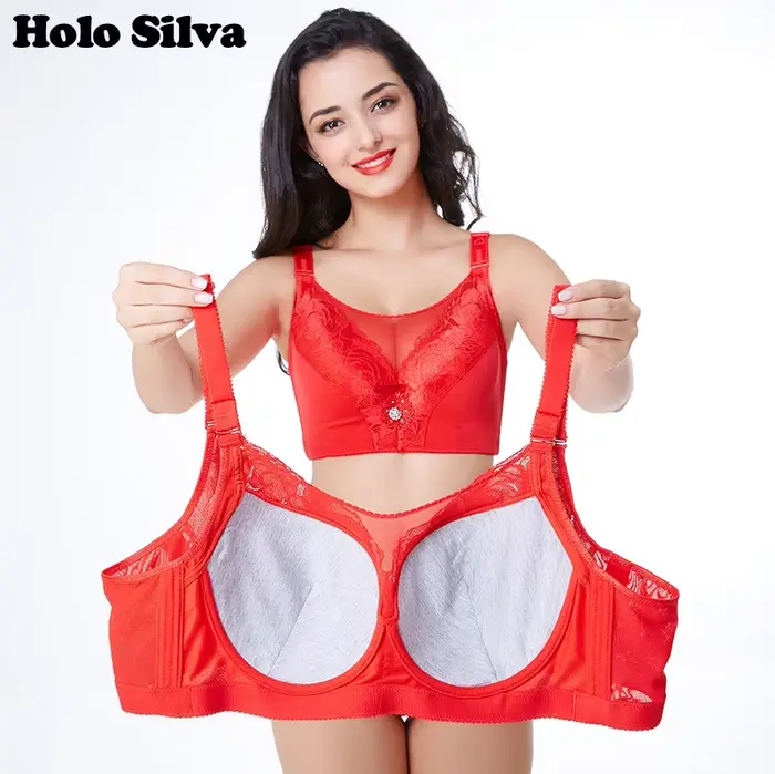 Podprsenka velké velikosti 40-52, sexy, bezešvá, pro ženy, push-up, BH, EFG