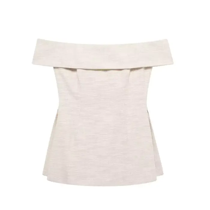 DUOPERI femmes mode 2 pièces ensembles kaki dos nu fermeture éclair hauts Corset et pantalons à jamb