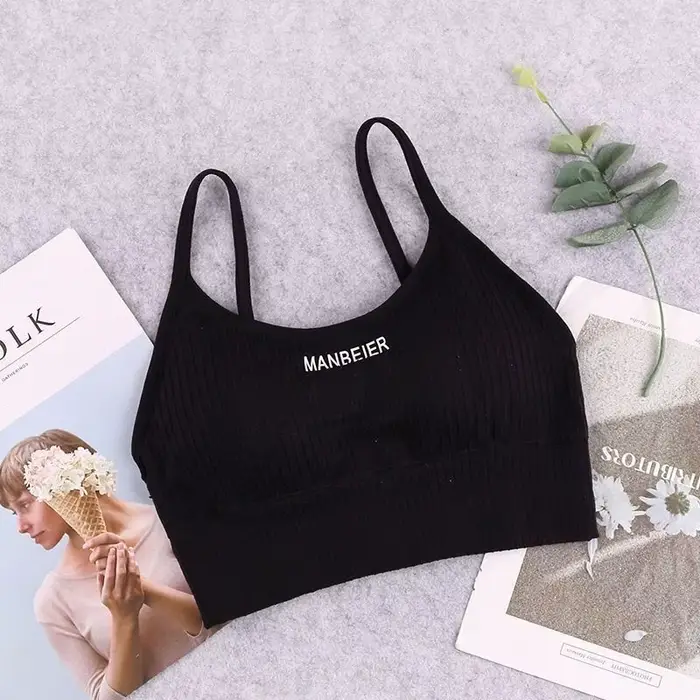 Nové Dámské Sportovní podprsenka Gym Sexy Top Krátké podprsenky Dámské spodní prádlo Bavlna Měkký komfort Bustiers Žena podprsenky Topy pro dívky