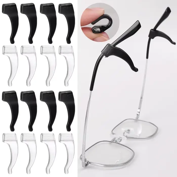 Crochets d'oreille antidérapants en Silicone, 50 pièces, poignées élastiques pour lunettes, bouchon 