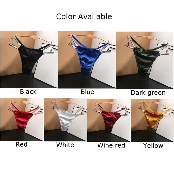 Hedvábné tanga pro ženy, spodní prádlo Tback Gstring, nízké kalhotky, spodní prádlo, vynikající elasticita pro dokonalé uchycení