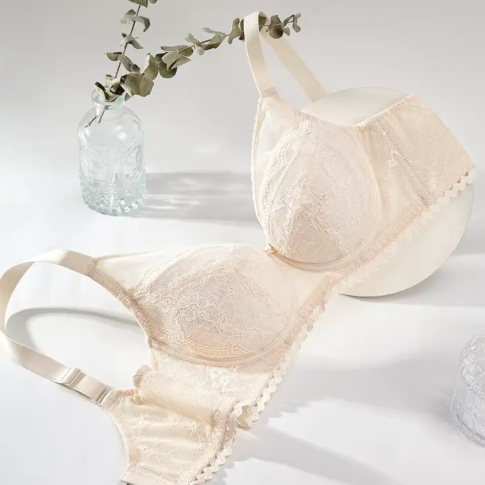 Plus velikost dámská podprsenka, B-K klobouk, stylový, sexy, high-end, push-up, zeštíhlující, krajka, prodyšný, dámské spodní prádlo, léto
