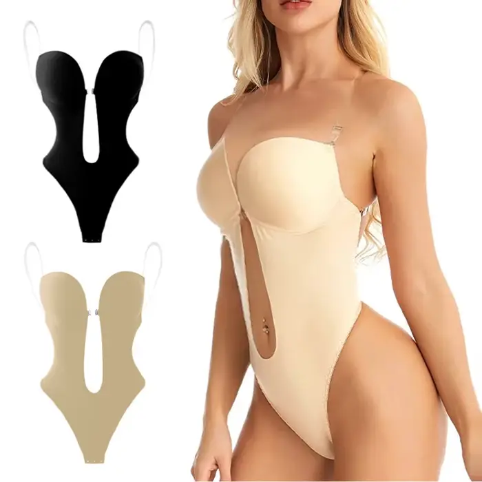Femmes corps Shaper soutien-gorge dos nu Body string Invisible ventre contrôle Shapewear ceinture gaine sous-vêtements amincissants Push Up Corset