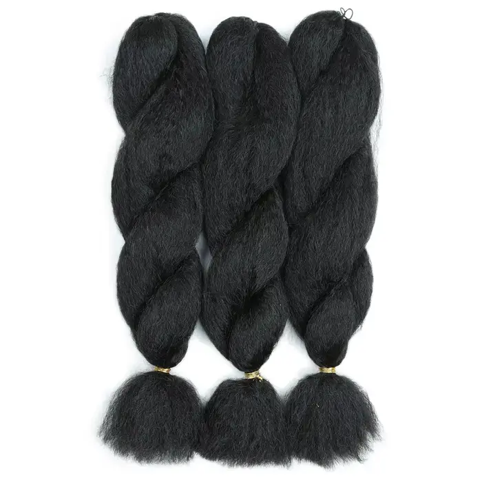 Mèches synthétiques au Crochet Vixen 26 pouces, cheveux crépus et lisses au Crochet pour femmes noir