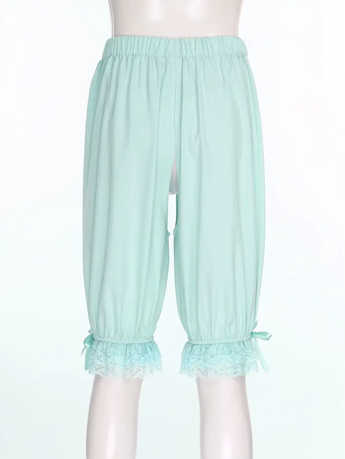 Bloomers en polyester à volants et dentelle pour femmes, inspiration victorienne et style Lolita, idéal pour cosplay et soirées à thème