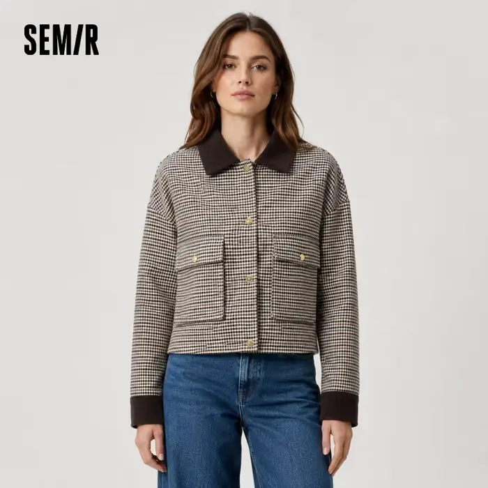 Semir dámská zkrácená bunda s límcem