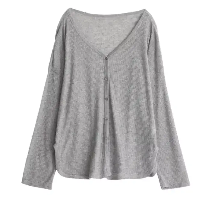 Cardigan femme nouveau col en v à manches longues femme chemise femme pulls Protection solaire femme