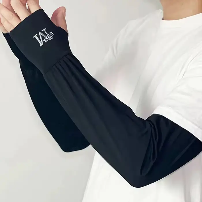 Manchons de bras de glace pour hommes, 1 paire, gants de conduite élastiques, Protection UV pour l'e