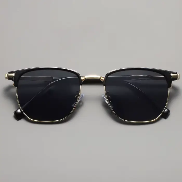 Nouvelles Lunettes de Soleil Carrées Vintage pour Femmes et Hommes, Monture Métallique de Marque, Lu