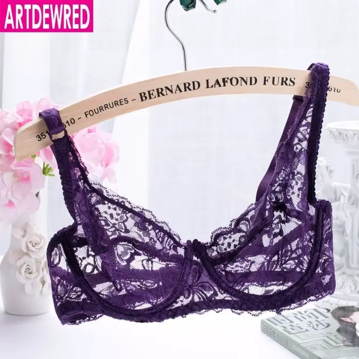 Dámská sexy krajková podprsenka, luxusní bavlněná síťovina Bralette, bezešvé dámské spodní prádlo, květinová podprsenka bez vyztužený, intimní, nové, 2018