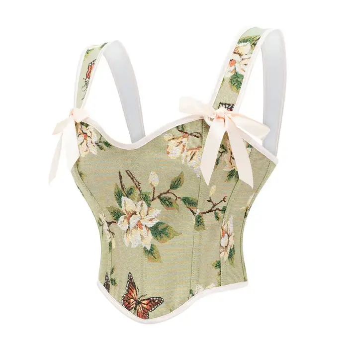 Corset Sexy sans manches pour femmes, Bustier à bretelles, Vintage, français, mode, dos nu, Lingerie, Camisole pour fête, Clubwear, Bar