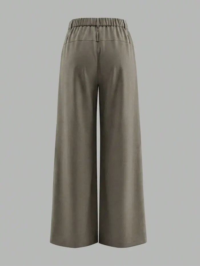 Nouveau pantalon de costume taille haute à jambe large pour femme 2026 – Élégant, fluide, pour le bu