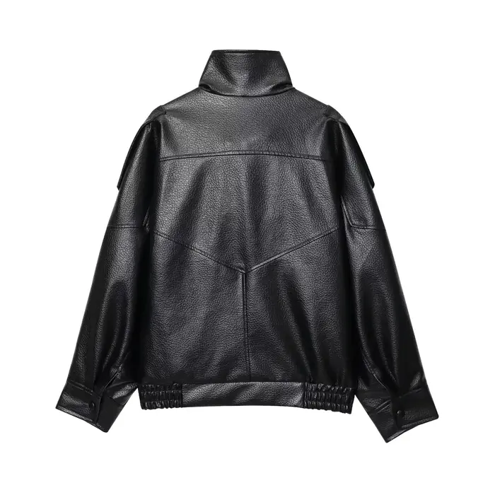 Automne hiver femmes veste en cuir 2025 lâche casual PU Faux cuir vestes manteau mode rue moto veste