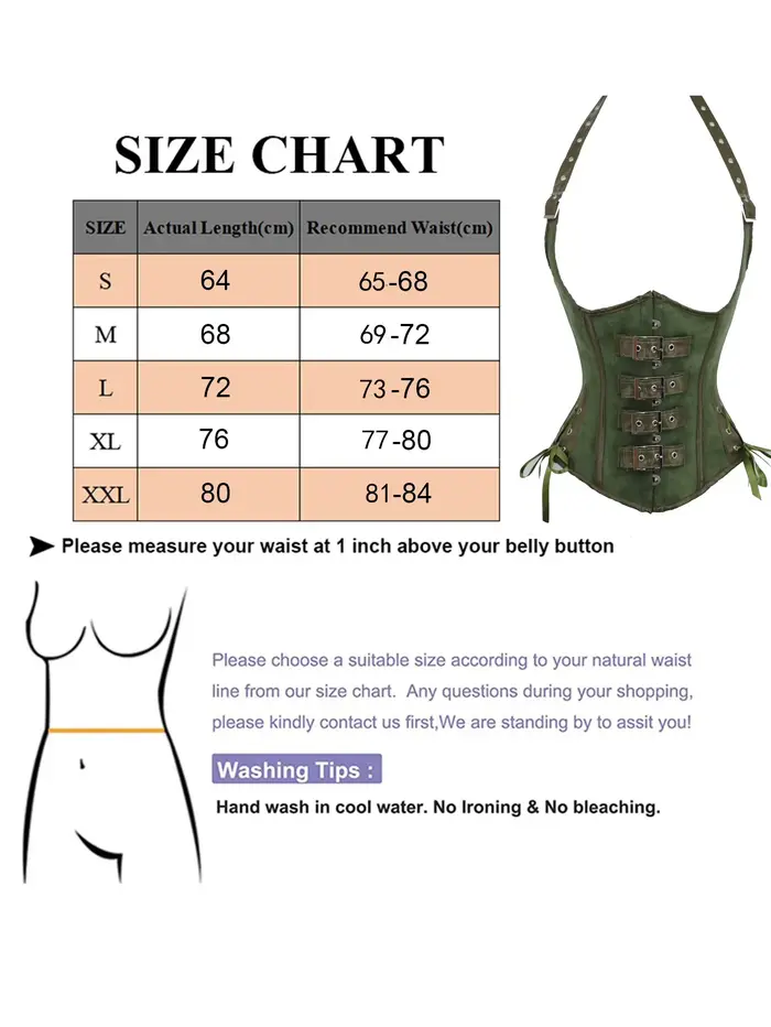 Corset Steampunk sexy à col halter pour femme en cuir synthétique et élasthanne style gothique pour soirées et occasions audacieuses
