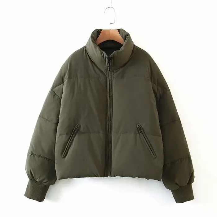 Dámská nadrozměrná polyesterová bunda s bavlněným polstrováním pro ženy v zimním stylu streetwear