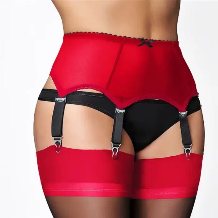 Nylonový a elastanový podvazek pro ženy, sofistikovaný design, ideální pro večírky a speciální příležitosti