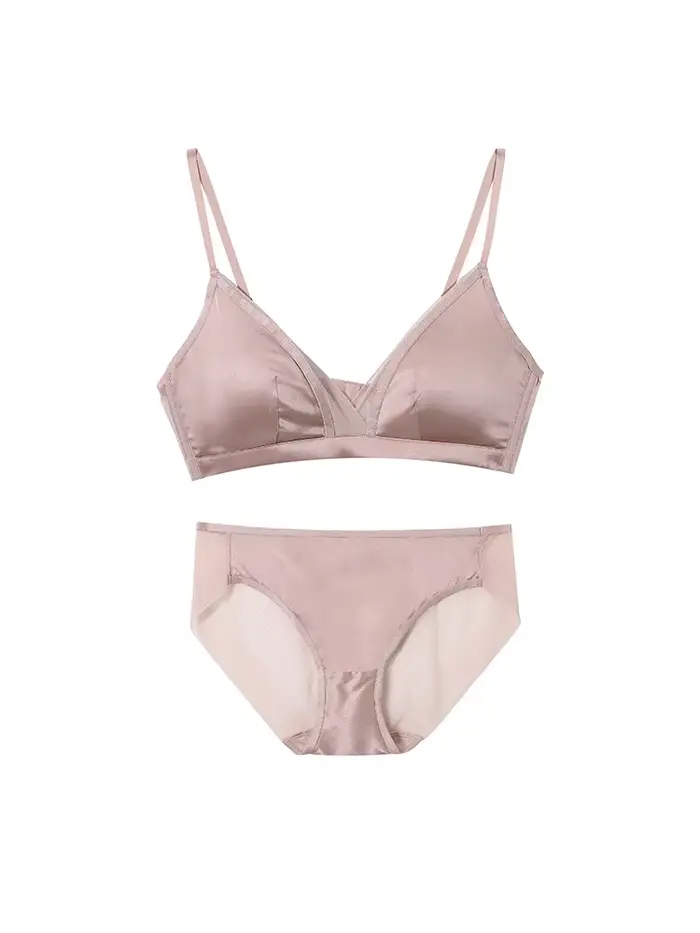 SuyaDream – ensemble de soutien-gorge en soie pour femmes, 93% soie, 7% Spandex, moule fin, tasse sans fil, sous-vêtements 2022 confortables, intimes, rouge et blanc
