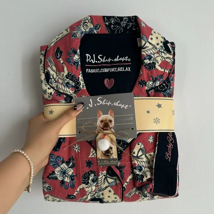100% coton pyjamas pour femmes dessin animé à manches longues cordon pantalon vêtements de détente femmes 2 pièces ensemble Pjs ample femmes tenue vêtements de nuit