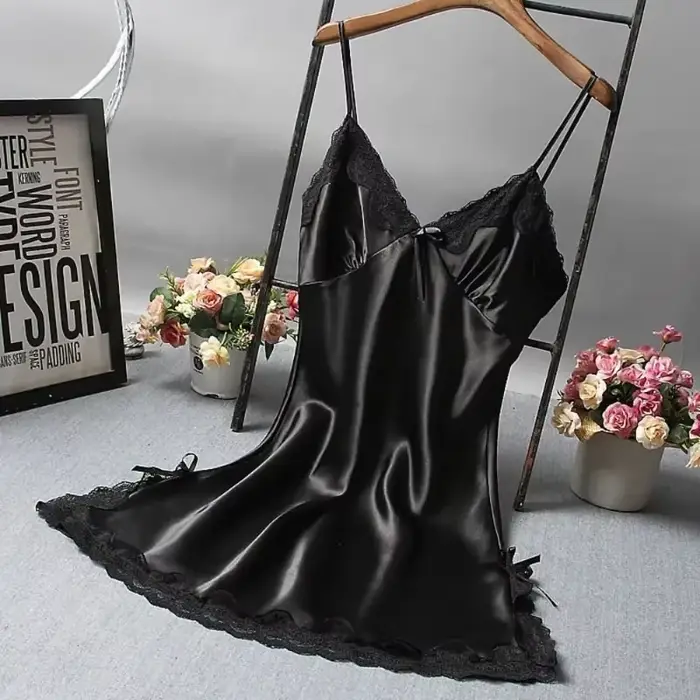 Sexy krajková patchworková košilka Lingerie noční košile svatební šaty