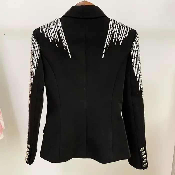 HIGH STREET 2026 Nouvelle veste de créateur tendance pour femme, double boutonnage, luxueuse, bouton