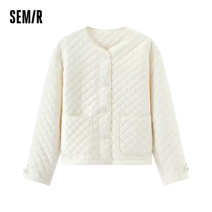 Semir manteaux femmes rembourré texturé diamant couche intérieure ample décontracté 2025 hiver cordo