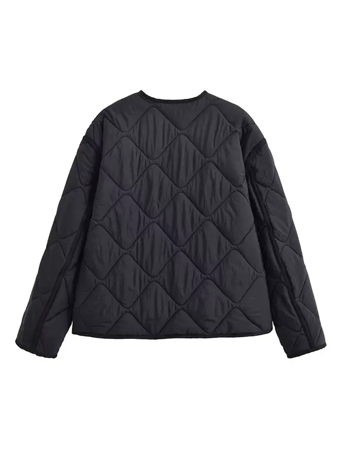 Nlzgmsj automne hiver femmes solide simple boutonnage col rond veste mode à manches longues manteau 