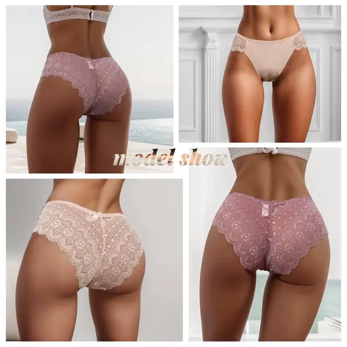 3dílná sada sexy dámské krajkové kalhotky