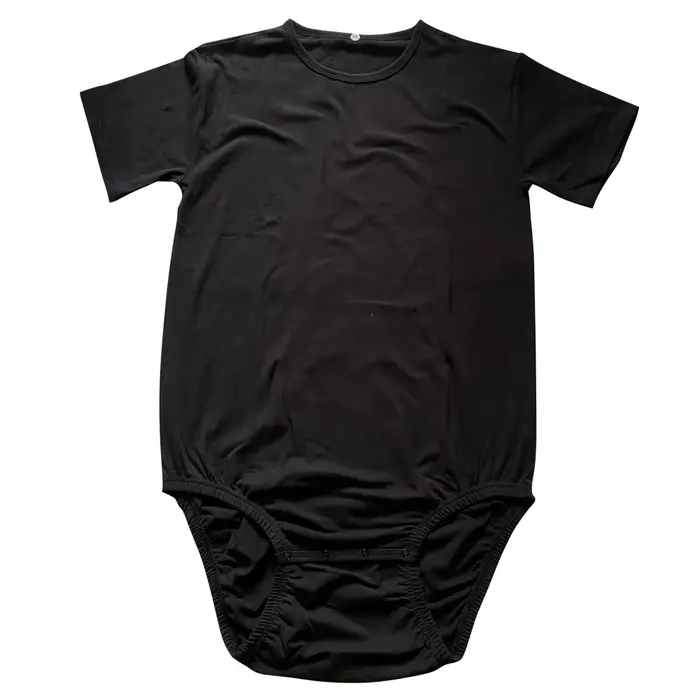 Body classique solide pour bébé adulte, pyjama Sissy à entrejambe à pression, couche-culotte ABDL